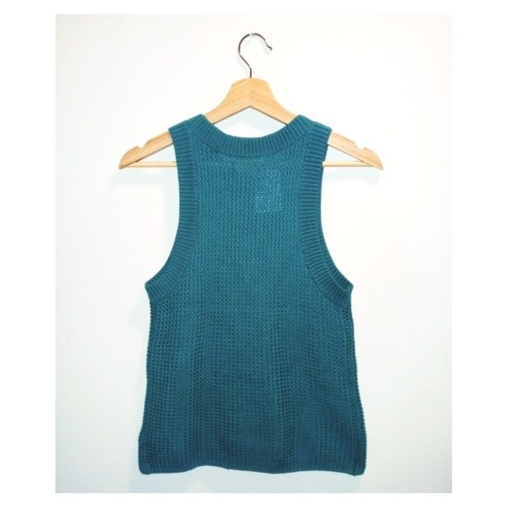 Anthropologie Turquoise Sleeveless Sweater - Picture 5 of 5